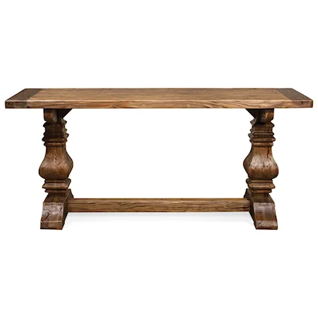 Console Table with Traditionally Turned Trestle Base